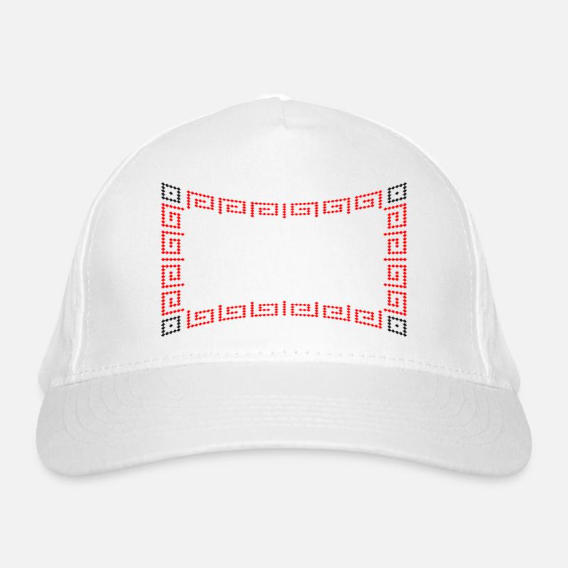 Rahmen Muster rot Bio-Baseballkappe