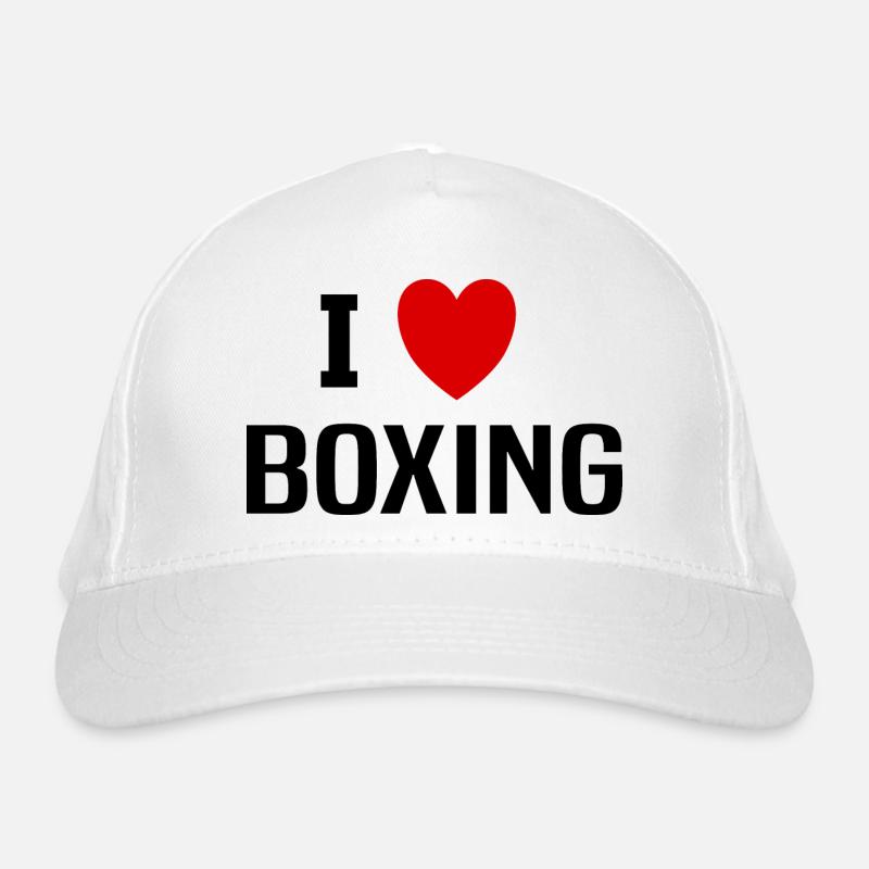 Ich liebe Boxen Bio-Baseballkappe