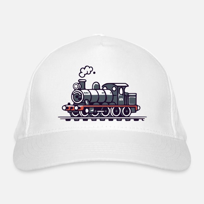 Dampflokomotive Bio-Baseballkappe