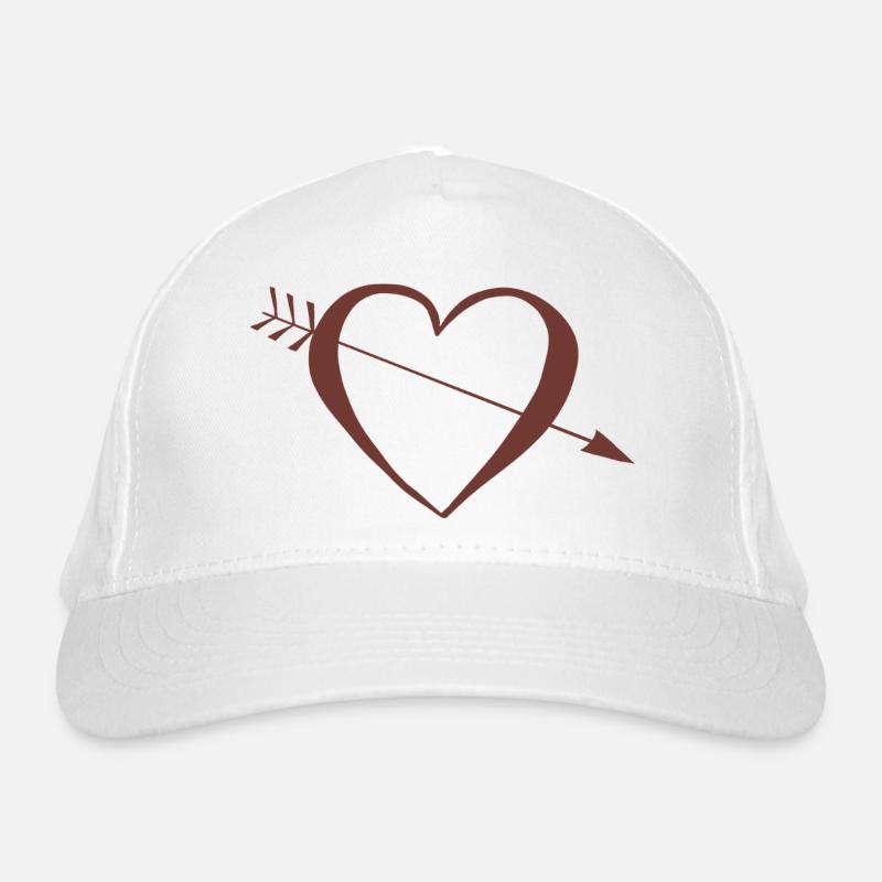 Herz Kompass Bio-Baseballkappe