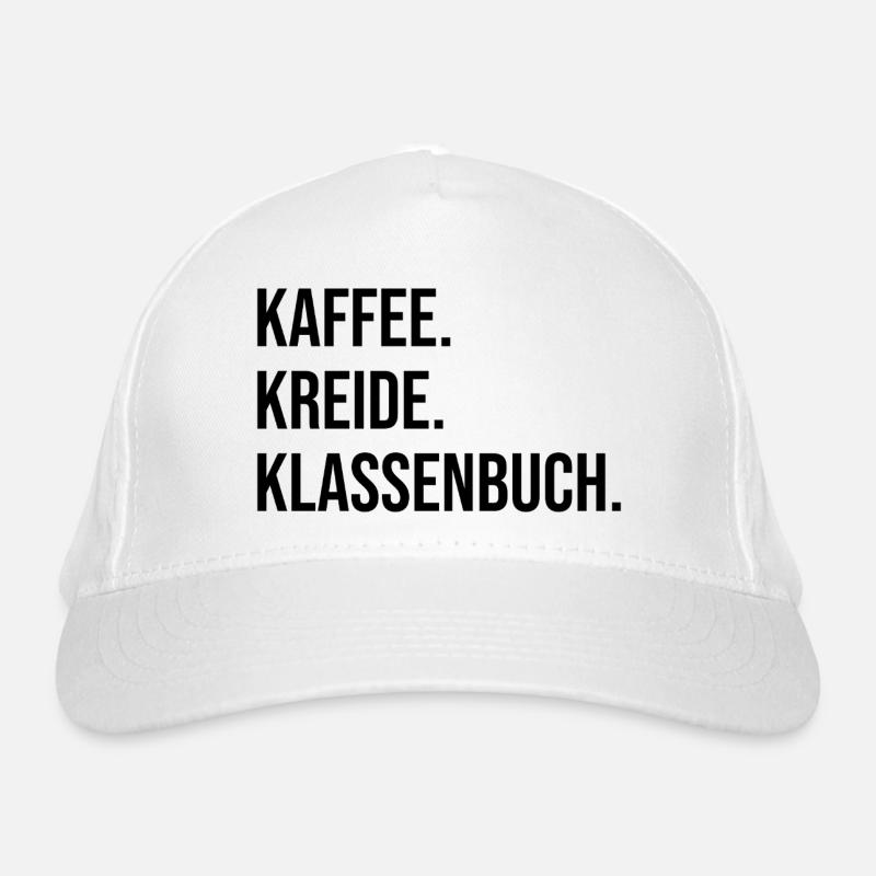 Coffee. Chalk. Class register. Organic Baseball Cap