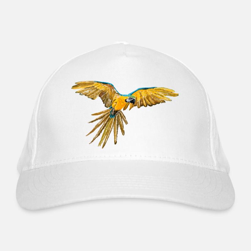 Gelbblauer Papageienflug Bio-Baseballkappe