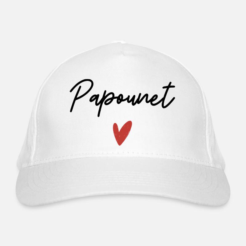 Papa Herz Geschenkidee Bio-Baseballkappe