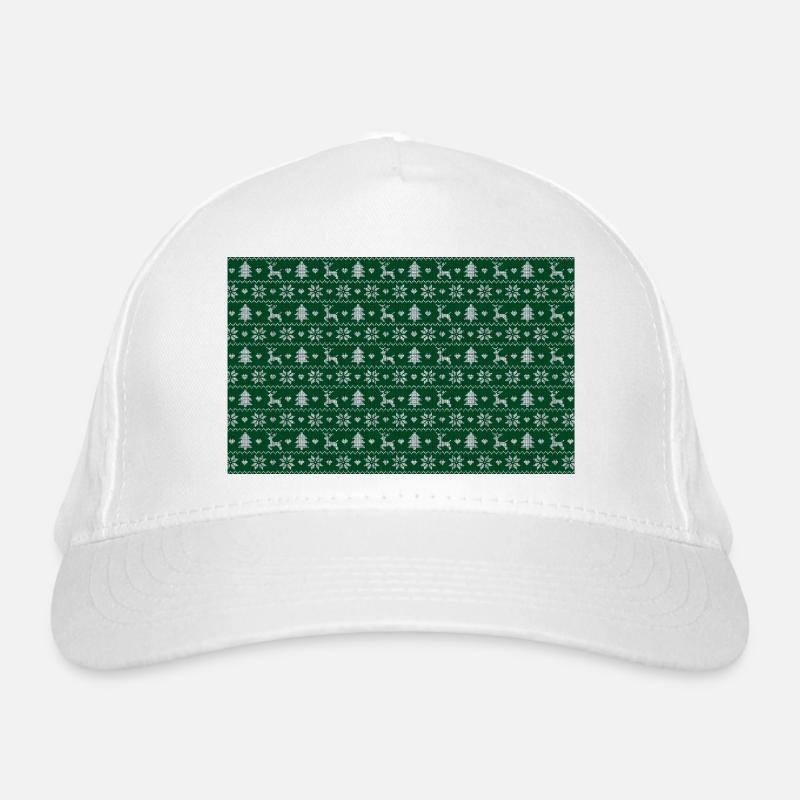 Christmas Deer pattern Organic Baseball Cap