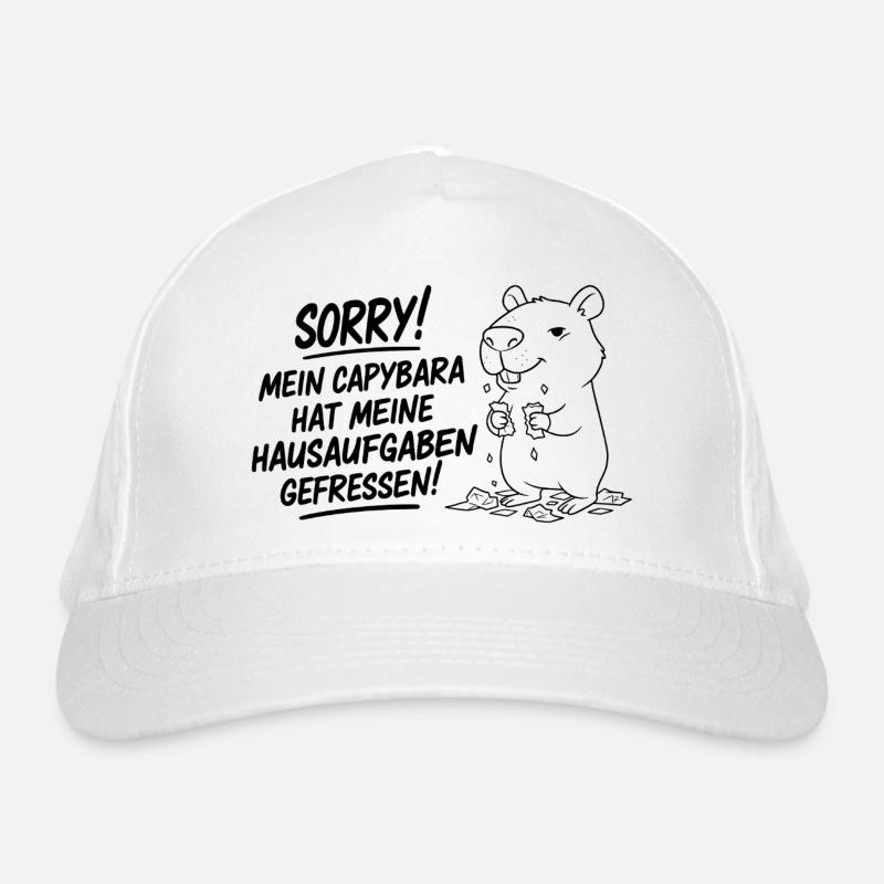 Pardon! Capybara a mangé mes devoirs Casquette classique bio