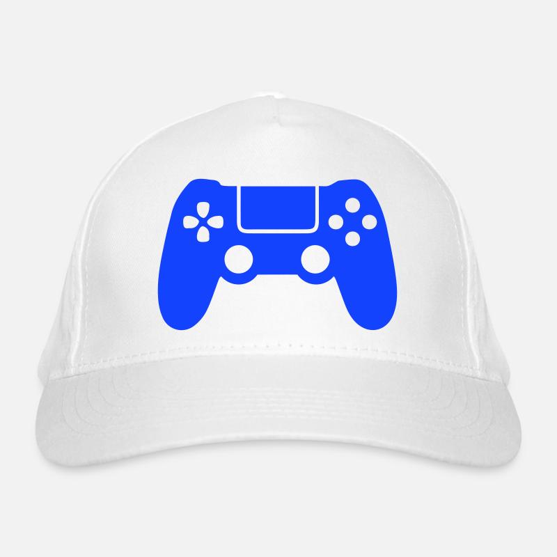 Silhouette bleue de manette de jeu Casquette classique bio
