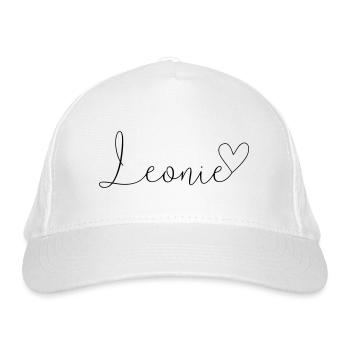 Léonie Nom Prénom Fille - Casquette classique bio - blanc - Devant