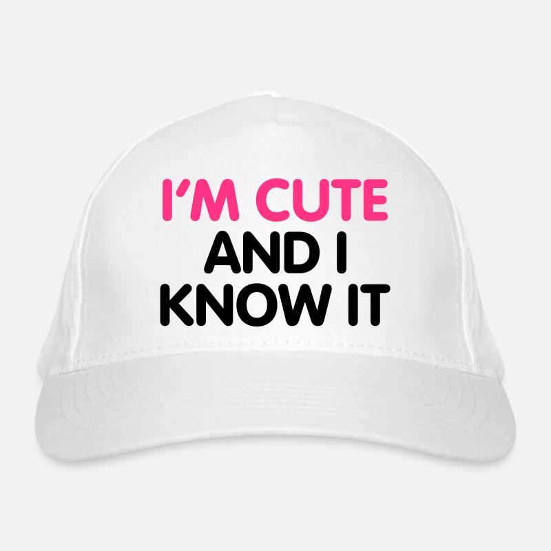I'm cute and i know it Bio-Baseballkappe
