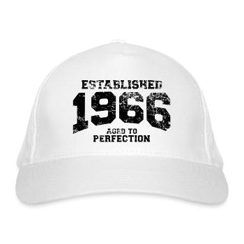 establishes 1966 - aged to perfection - Bio-Baseballkappe - Weiß - Vorne