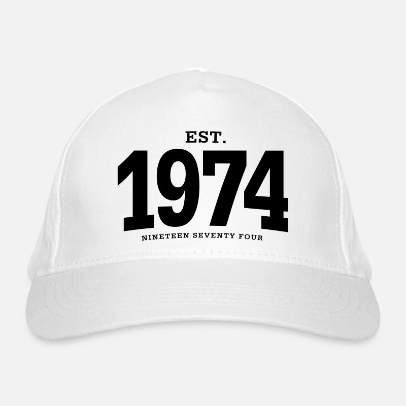 EST. 1974 Nineteen Seventy Four Organic Baseball Cap