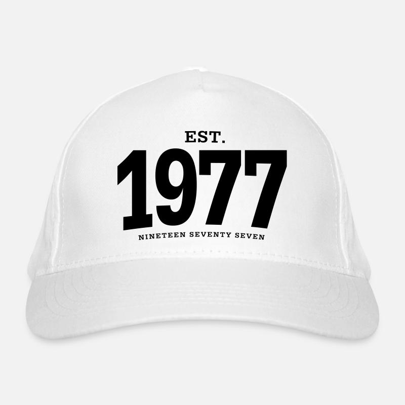 EST. 1977 Nineteen Seventy Seven Organic Baseball Cap