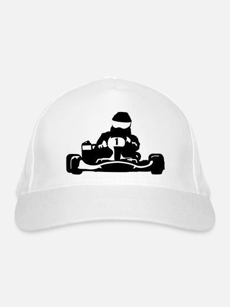 Karting - Bio-Baseballkappe - Weiß - Vorne