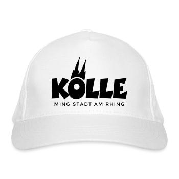 Kölle ming Stadt am Rhing Köln mit Kölner Dom - Bio-Baseballkappe - Weiß - Vorne