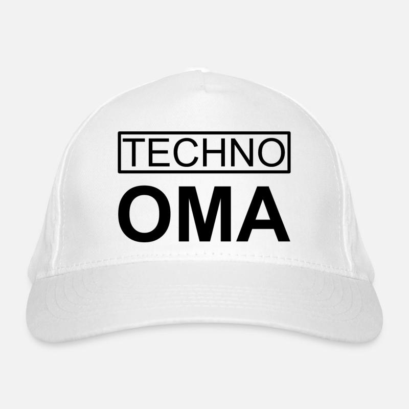 >>Techno Oma<< is never too old for techno! Bio-Baseballkappe