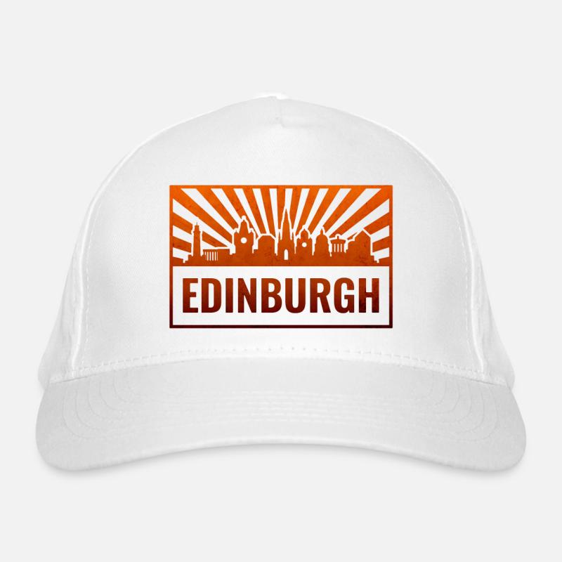 Edinburgh Skyline Sunburst Organic Baseball Cap