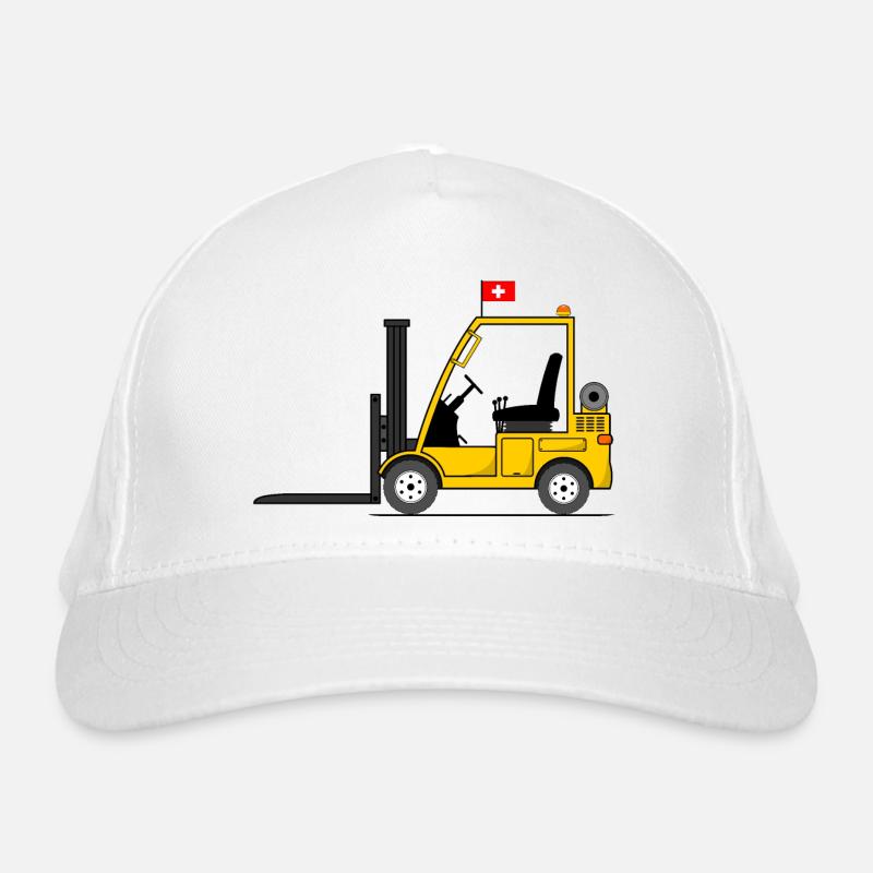 Forklift Switzerland flag Organic Baseball Cap