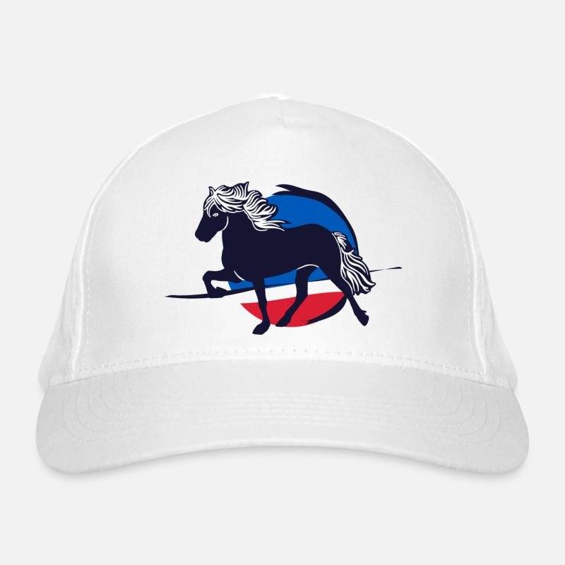 Islandpferd Reiter Grafik Pferd Reiten Bio-Baseballkappe