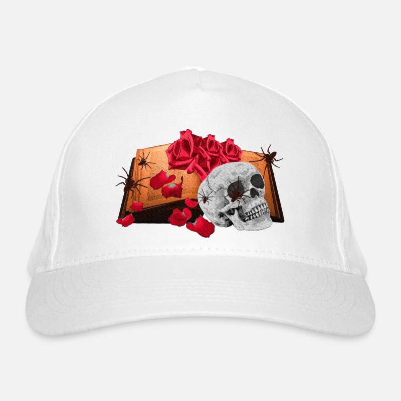 Bücher Design, Geschenkidee frau, Menschenschädel Bio-Baseballkappe