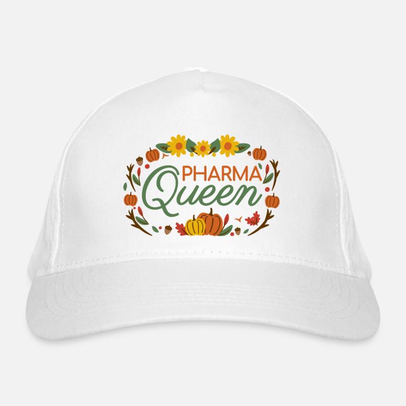 Apotheke Pharma Queen herbstfarben Bio-Baseballkappe