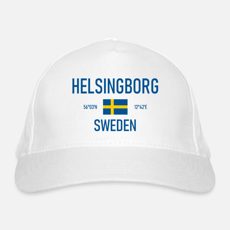 Helsingborg - Sweden Sverige Flag Coordinates Organic Baseball Cap
