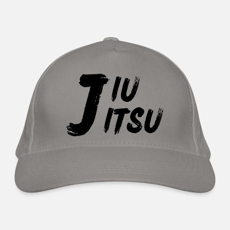 Jiu Jitsu – Minimalistisches Design Schwarz Bio-Baseballkappe