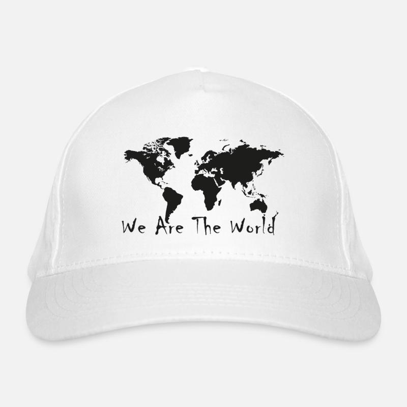 World Unity Map Silhouette Organic Baseball Cap