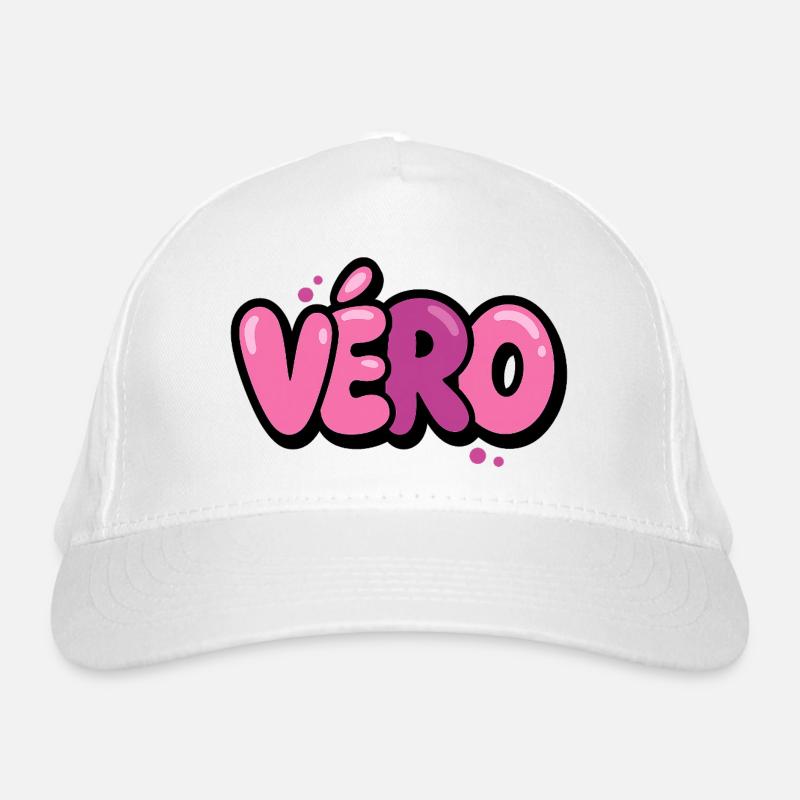 Graffiti Name Vero printable on everything! - Organic Baseball Cap - white