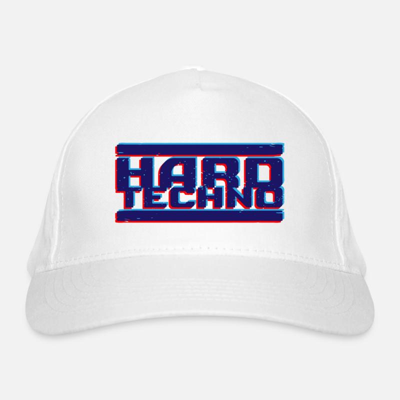 Hard Techno Blue Glitch Hard Dark Acid Techno Casquette classique bio