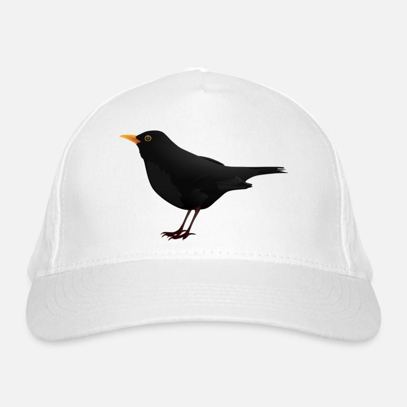 Blackbird Thrush Star Bird Gift Idea Organic Baseball Cap