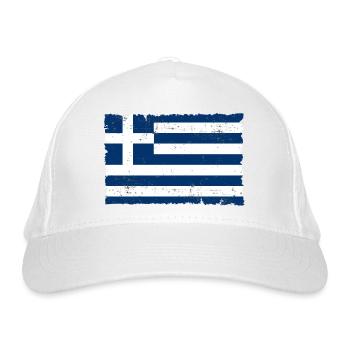 Griechenland - Bio-Baseballkappe - Weiß - Vorne