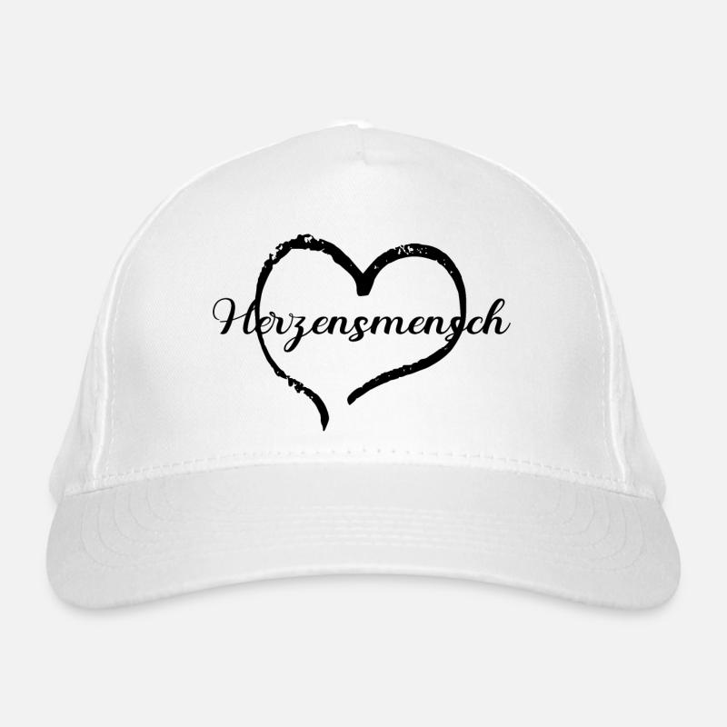 Herzensmensch Bio-Baseballkappe