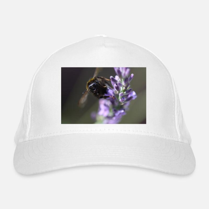 Abeille lavande Fleur de lavande Casquette classique bio