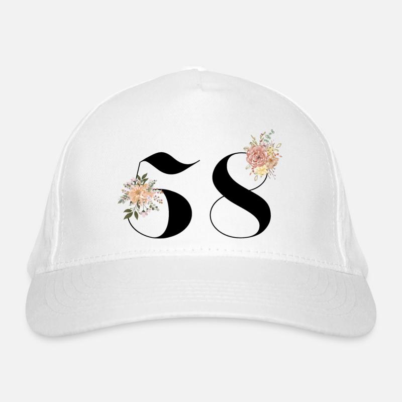 58e anniversaire fleuris (Cadeau de 58 ans) Casquette classique bio