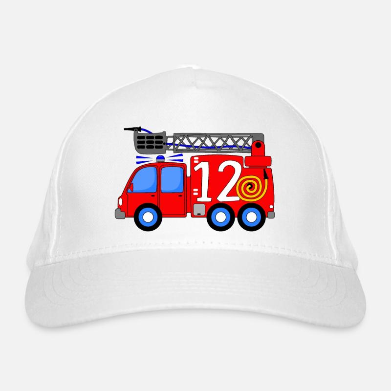 Fire engine 12th birthday children Organic Baseball Cap