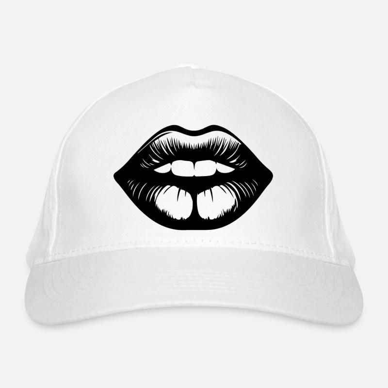 Lèvres, bouche, baisers lèvres Casquette classique bio