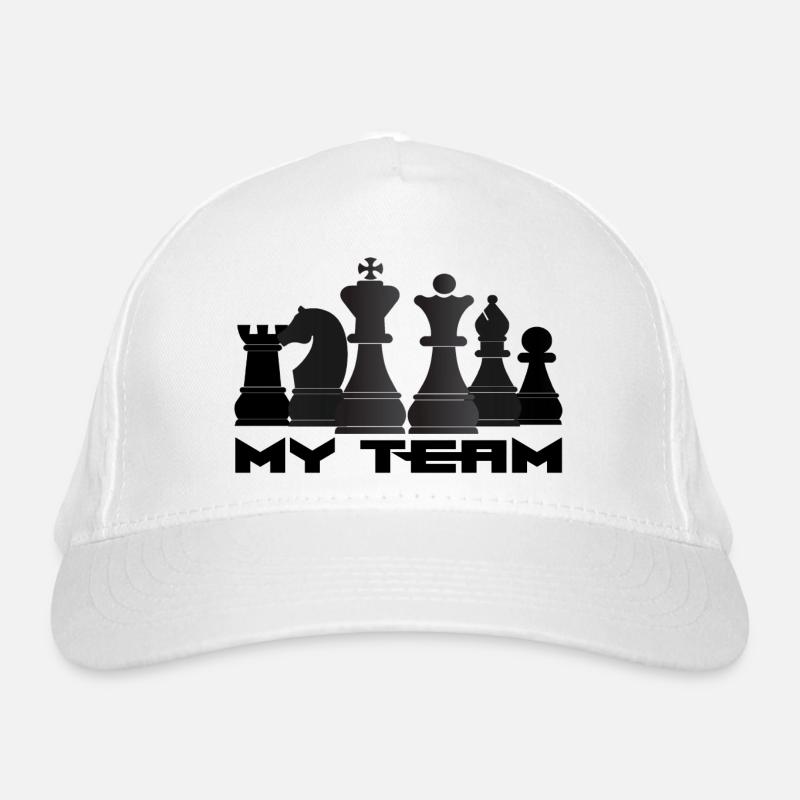 Échecs - Casquette classique bio - blanc