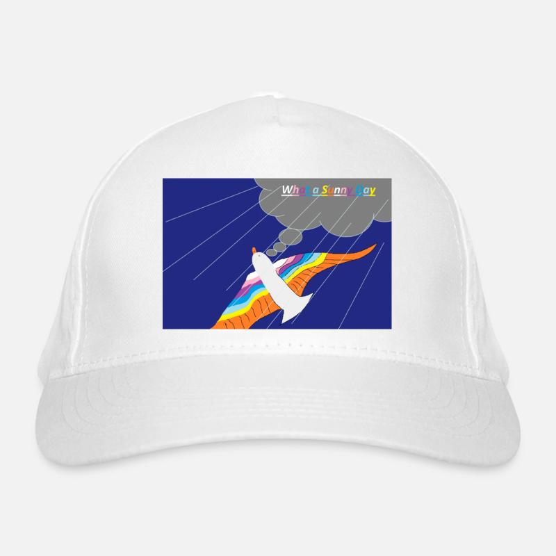 Regenbogenjet am Sonnentag Bio-Baseballkappe