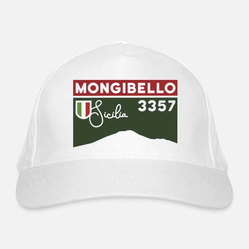 Etna Etna Mongibello Volcano Mount Sicily Souvenir Organic Baseball Cap