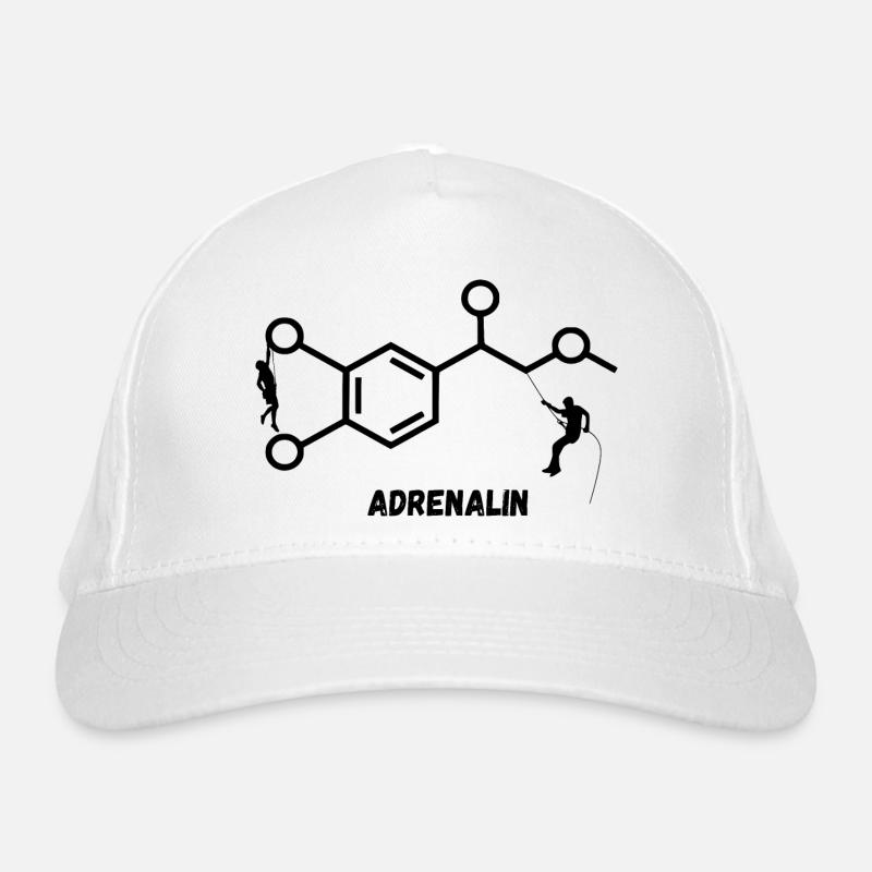 Adrenaline while climbing and bouldering Organic Baseball Cap