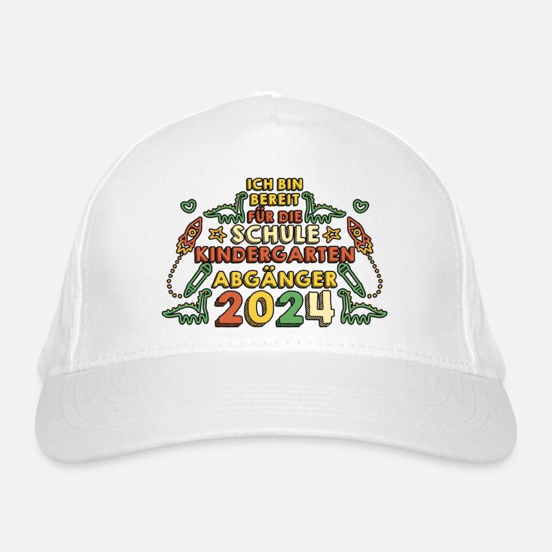 1st class school child beginning of school kindergarten day care E Organic Baseball Cap