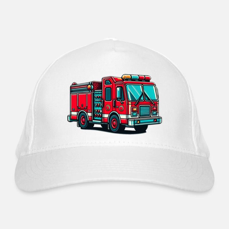 Feuerwehrauto Bio-Baseballkappe