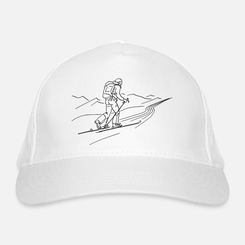Ski de randonnée-noir-contour Casquette classique bio