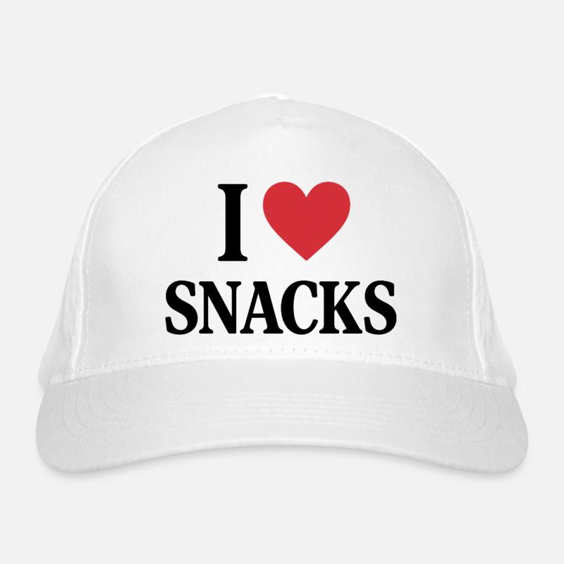 I ❤️ SNACKS Organic Baseball Cap