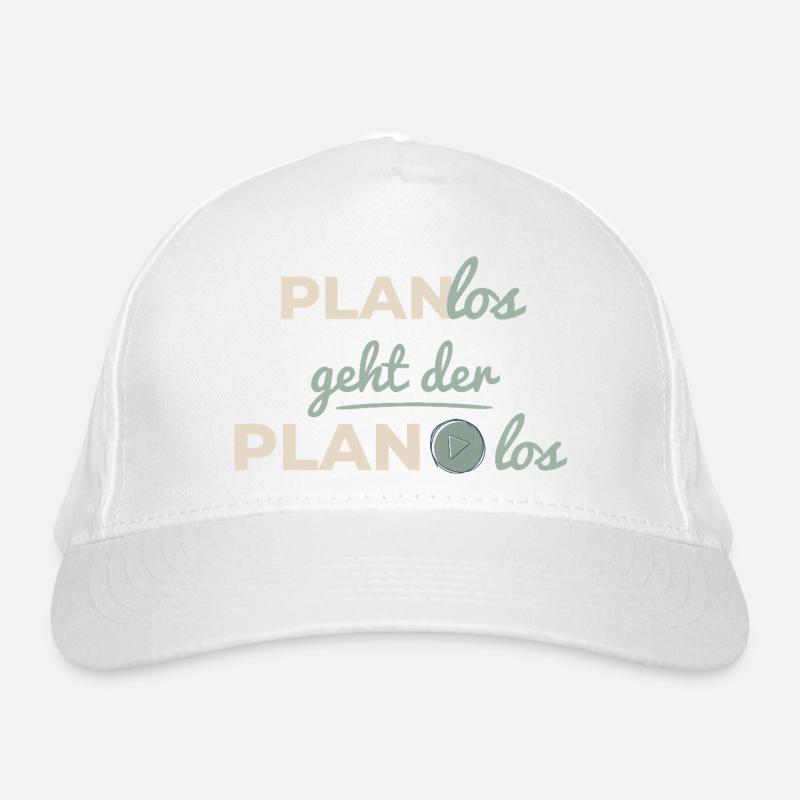 Planlos geht der Plan los  Beige Scandi Typografie Bio-Baseballkappe