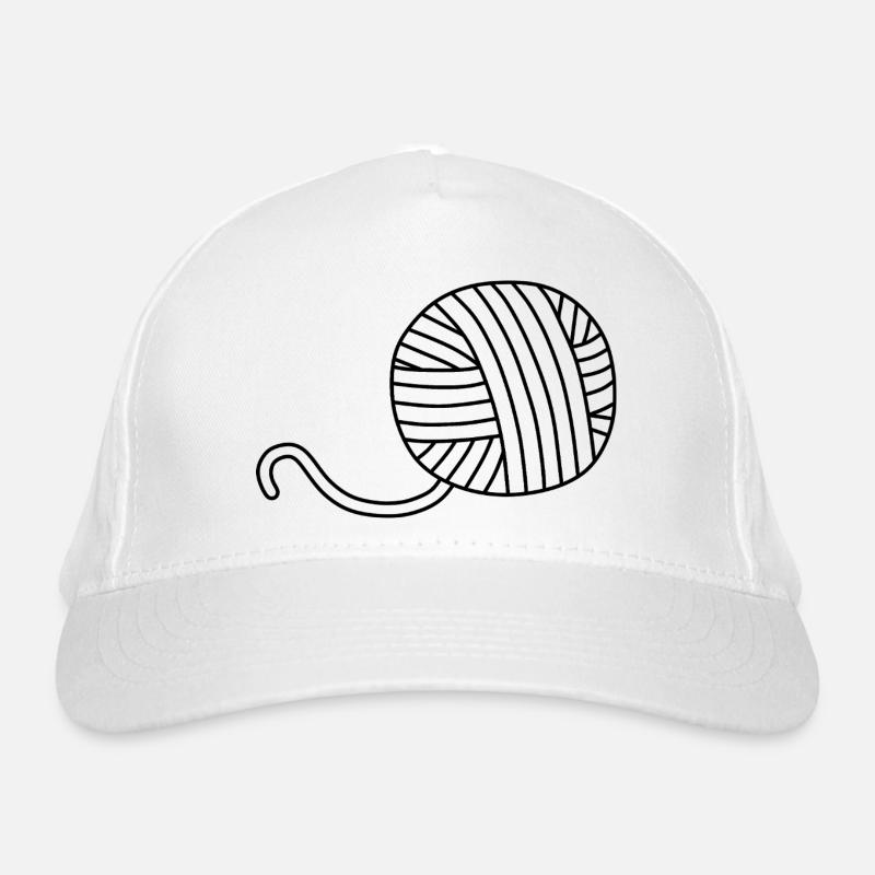 Garnknäuel-Illustration Bio-Baseballkappe