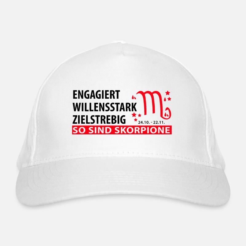 Sternzeichen Skorpion - Eigenschaften Bio-Baseballkappe