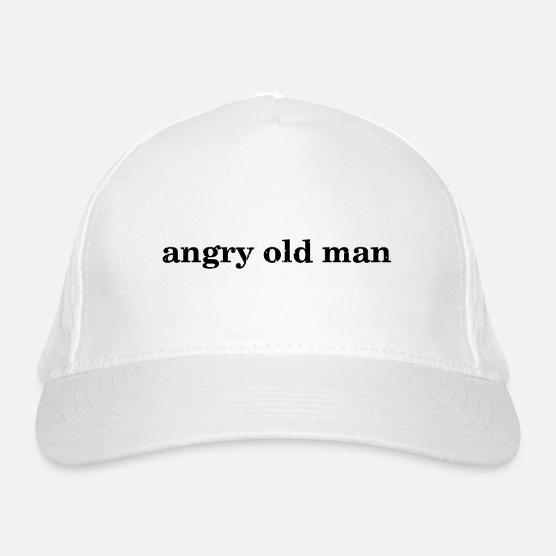 angry old man Organic Baseball Cap