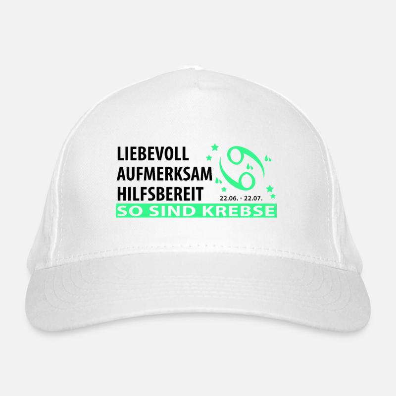Sternzeichen Krebs - Eigenschaften Bio-Baseballkappe
