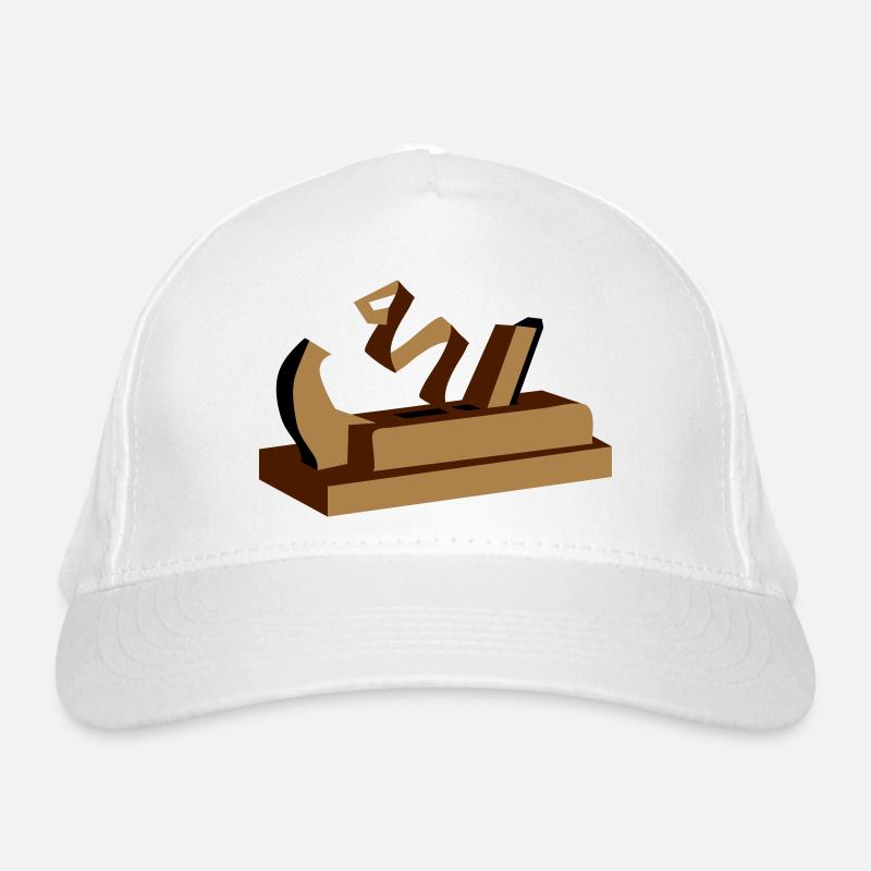 Ein Hobel - Bio-Baseballkappe - Weiß