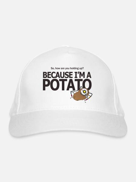 Hello Potato - Bio-Baseballkappe - Weiß
